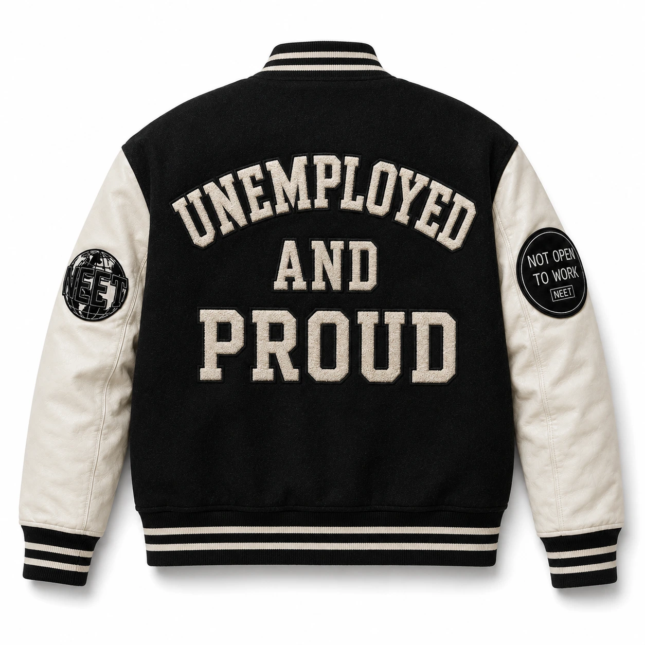 NEET Varsity Jacket back view